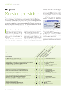 Market Survey Service Providers 2013