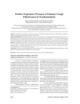 Positive Expiratory Pressure to Enhance Cough