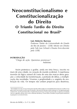 O Triunfo Tardio do Direito Constitucional no Brasil