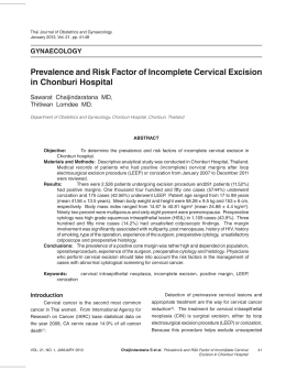 Prevalence and Risk Factor of Incomplete Cervical Excision in