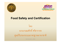 Food Safety and Certifications