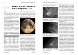 Modelli fisici per i Fenomeni Lunari Temporanei (TLP)