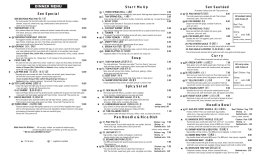 Sen Dinner Menu in PDF format.