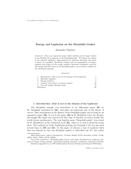 Energy and Laplacian on the Sierpinski Gasket