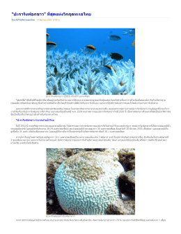 "ปะการังฟอกขาว" ที่สุดแห่งวิกฤตทะเลไทย