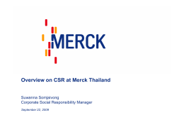 CSR at Merck Thailand