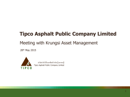 Tipco Asphalt Public Company Limited