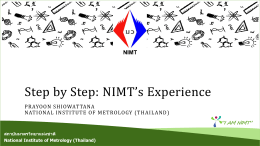 02 Prayoon Shiowattana - National Institute of Metrology (Thailand)