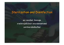 Sterilization and disinfection