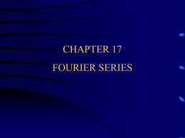 Chapter 17 Fourier Series