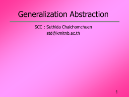 Generalization Abstraction