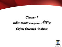 Chapter 7 หลักการและ Diagrams ที่ใช้ใน Object Oriented Analysis