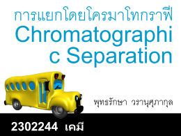 Chromatography : Priciples Terminology