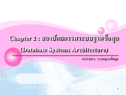 Database Systems Architecture