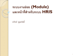 ระบบงานย่อย (Module) และหน้าที่สำหรับระบบ HRIS
