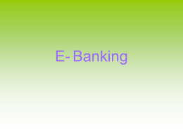 E- Banking