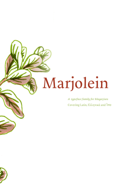 Marjolein - Typeface design at Reading