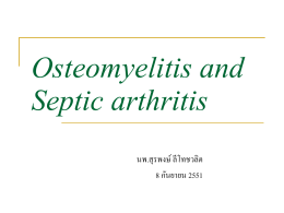 Osteomyelitis and Septic arthritis