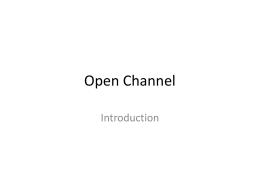 Open Channel - web page for staff