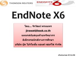 Endnote X6 Using Guide Tutorial