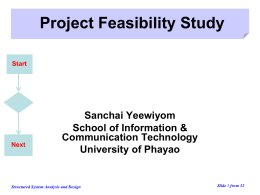 Lec.02 Project Feasibility Study