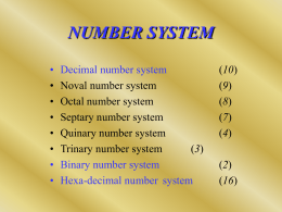 Decimal number system