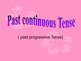 Past continuous Tense