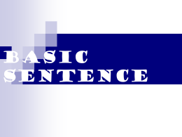 Basic Sentence