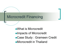 Microcredit Financing