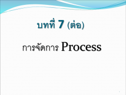 การเข้าจังหวะของโปรเซส (Process Synchronization)