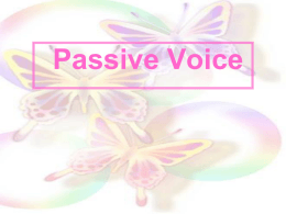 Passive Voice ประโยคแบบ Passive Voice