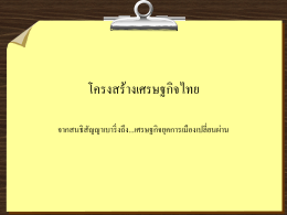 โครงสร้างเศรษฐกิจไทย