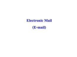 Electronic Mail (E-mail)