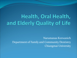 Health, Oral Health, and Elderly Quality of Life