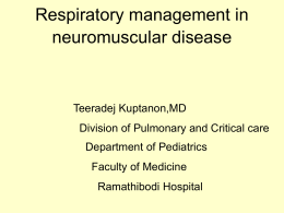 Respiratory management in neuromuscular disease