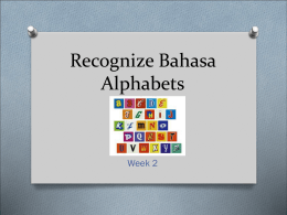 Recognize Bahasa language Alphabets