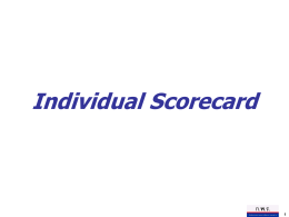 การวางแผนยุทธศาสตร์ Individual Scorecard