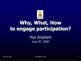 WHAT is Participation?