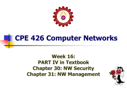 Chapter 31: Network Management