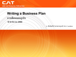 CAT Business Plan DAY 3 and 4 20100308-12 v1
