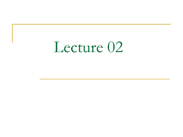 Lecture 02