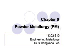 Powder metallurgy