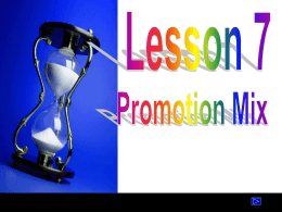 Promotion Mix การส่งเสริมการตลาด