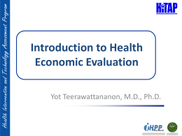 Introduction to Health Economic Evaluation