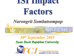 What is Impact Factor - Suan Dusit Journal :: วารสารสวนดุสิต