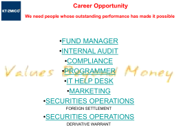 Career Opportunity We need people whose outstanding