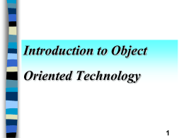 Introduction to Object Oriented Computing