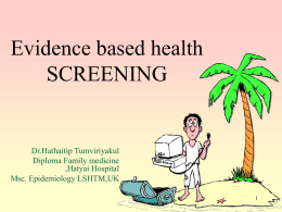 Evidence based health SCREENING