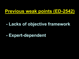 Previous weak points (ED. 2542)