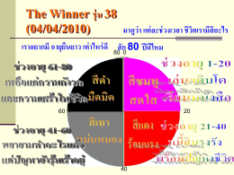 The Winner รุ่น 38 (04/04/2010)